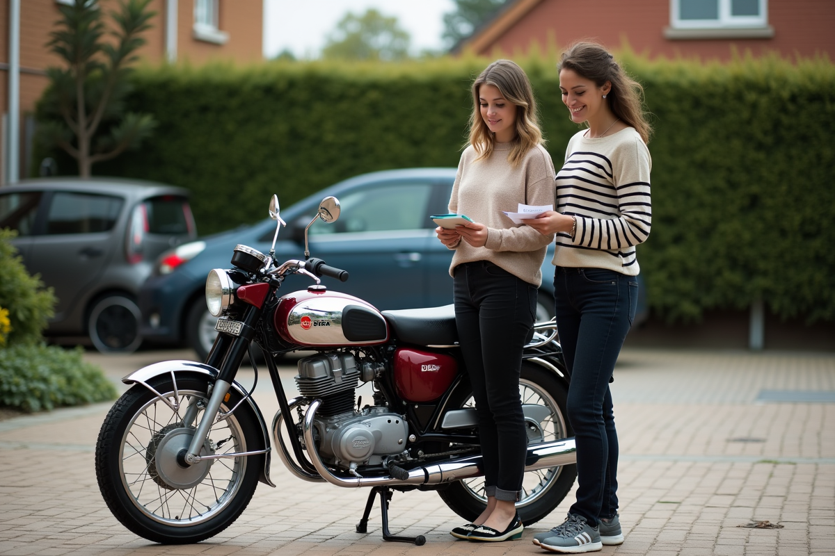 Femme vérifiant prix d