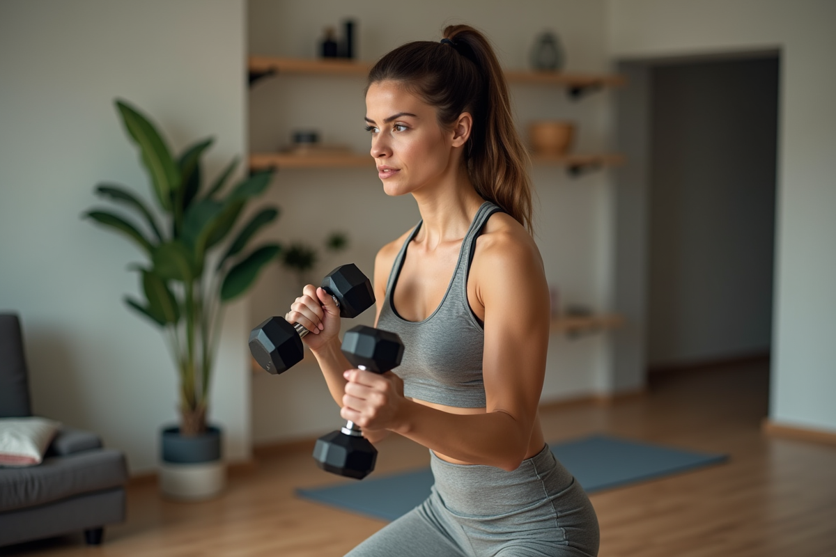 Femme sportive en pause lors d