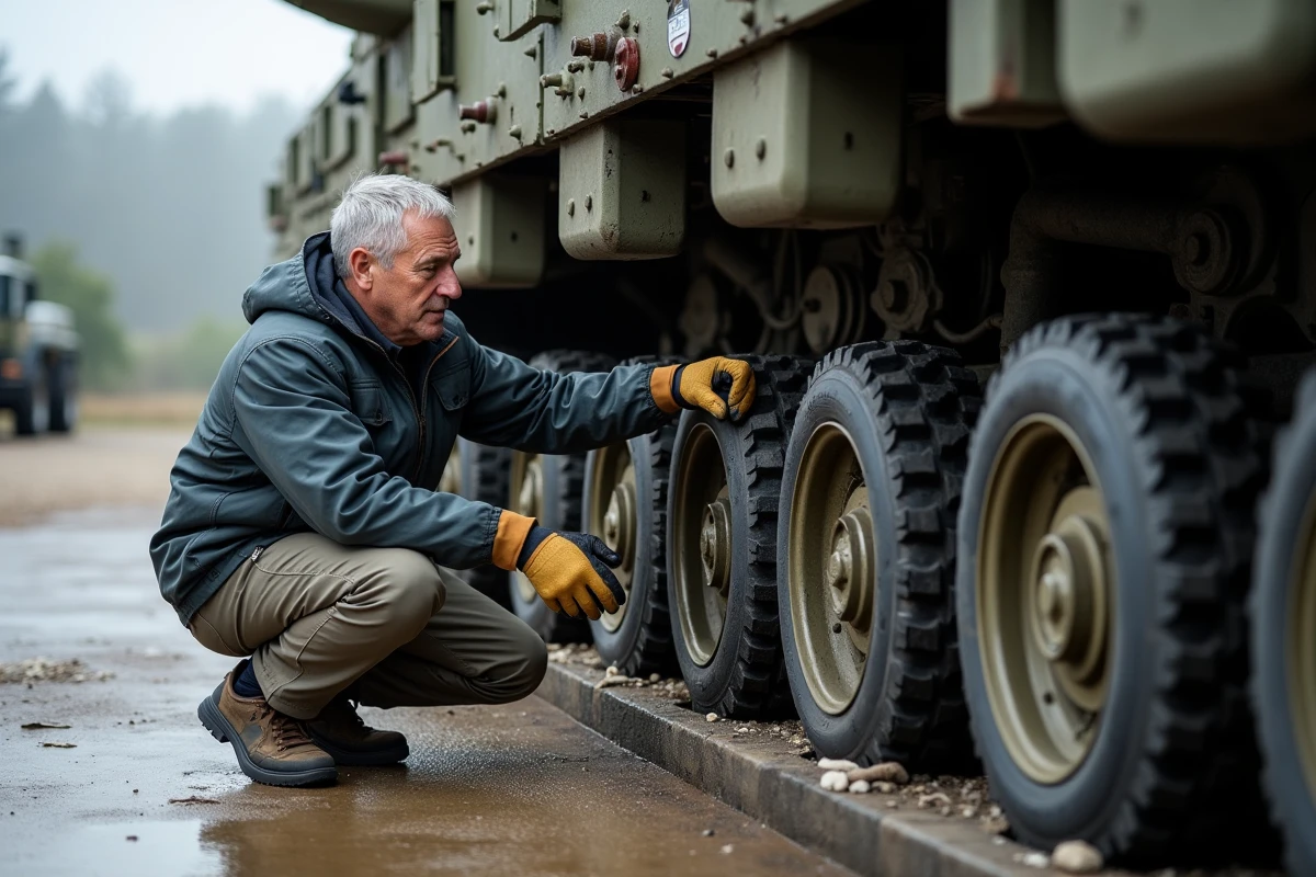 Ingénieur inspectant la suspension d